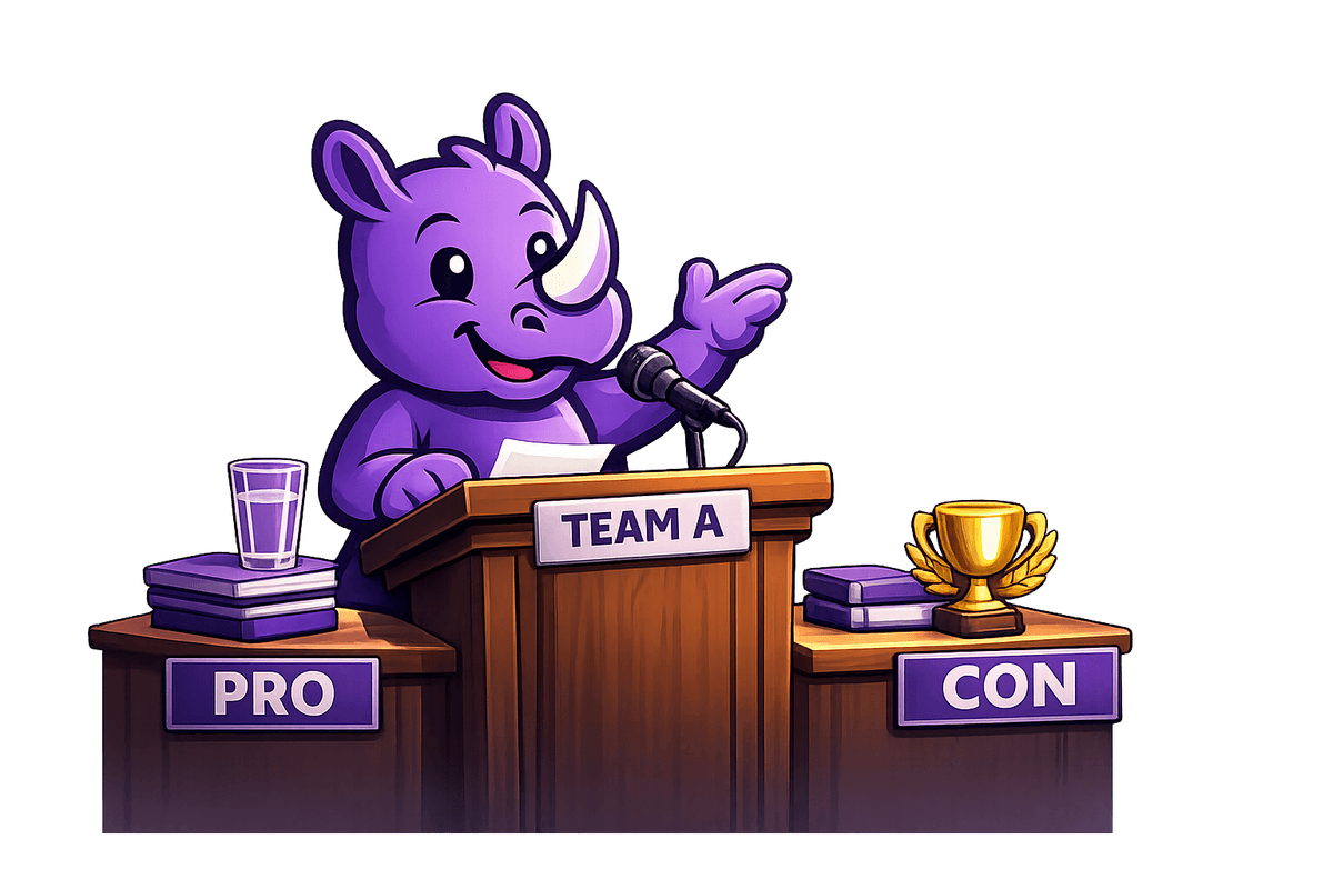 Rhitoric Rhino Mascot